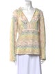Anna Sui Printed V-Neck Sweater
