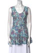 Anna Sui Silk Printed Top