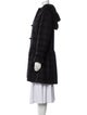 Anna Sui Wool Plaid Print Faux Fur Coat