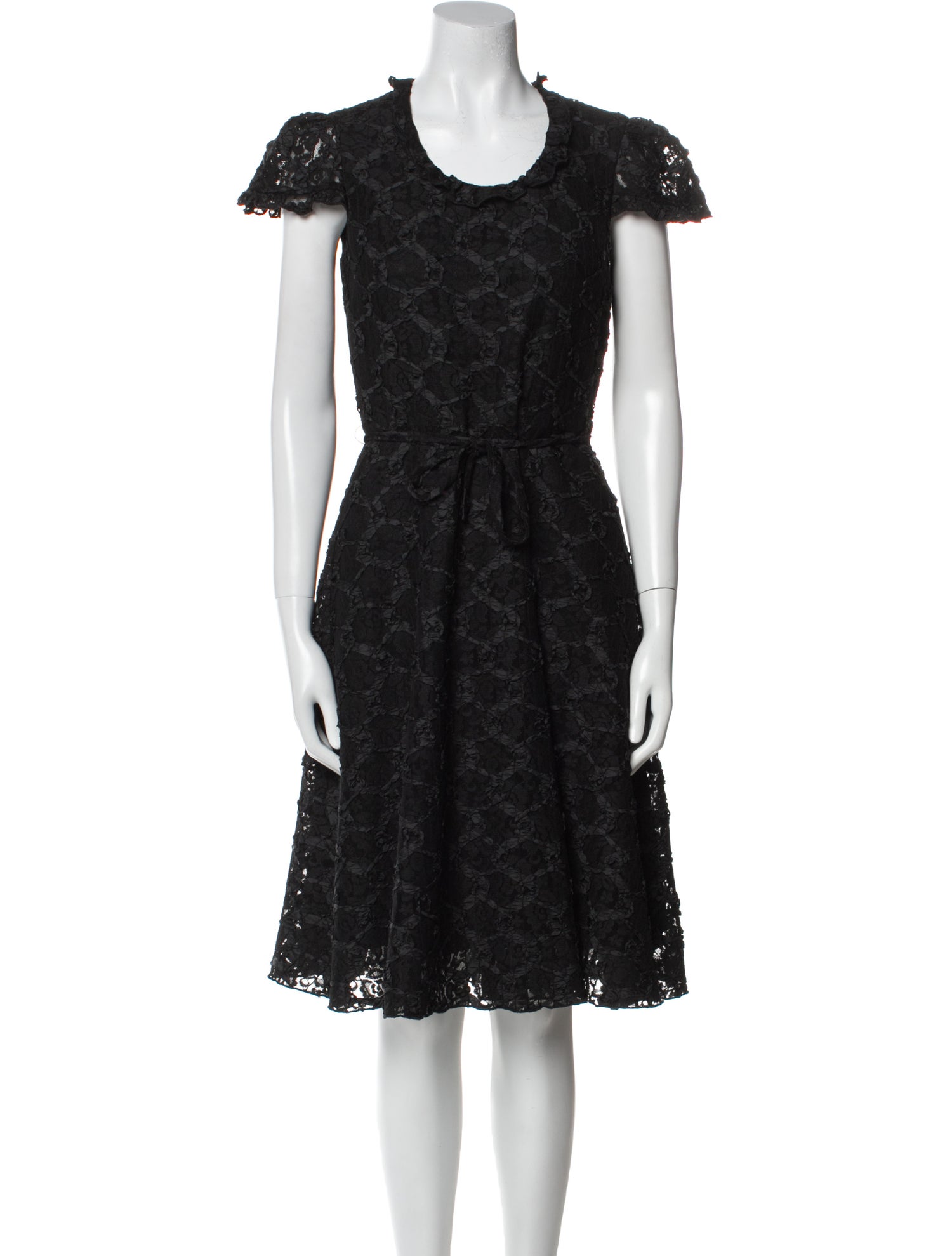 Anna Sui Lace Pattern Knee-Length Dress