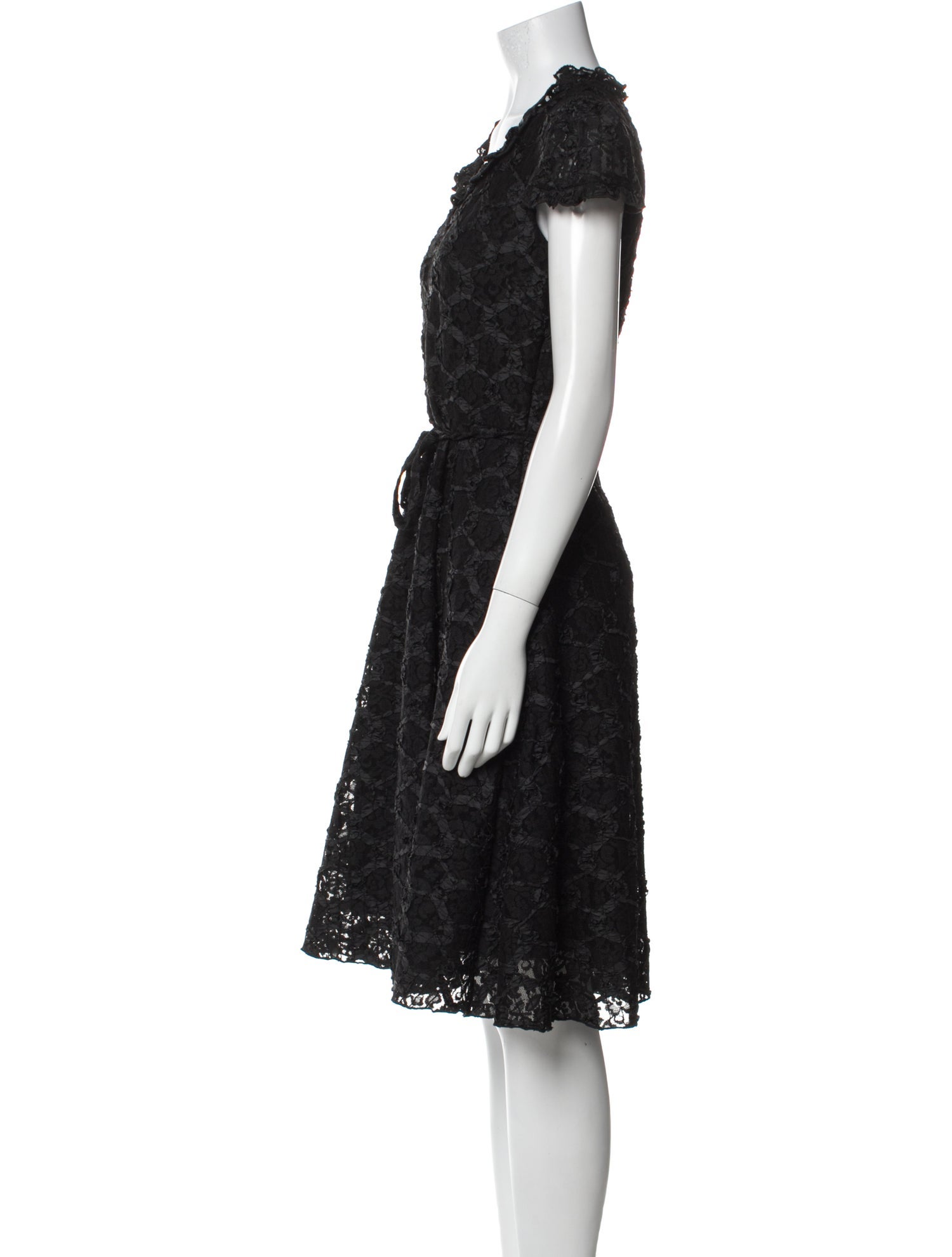 Anna Sui Lace Pattern Knee-Length Dress