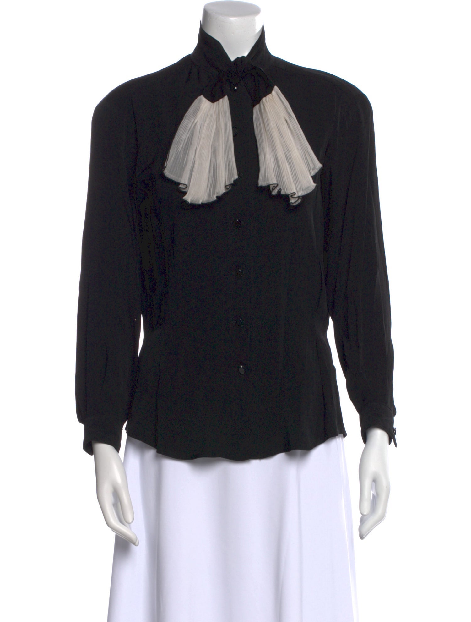 Anna Sui Floral Print Long Sleeve Button-Up Top