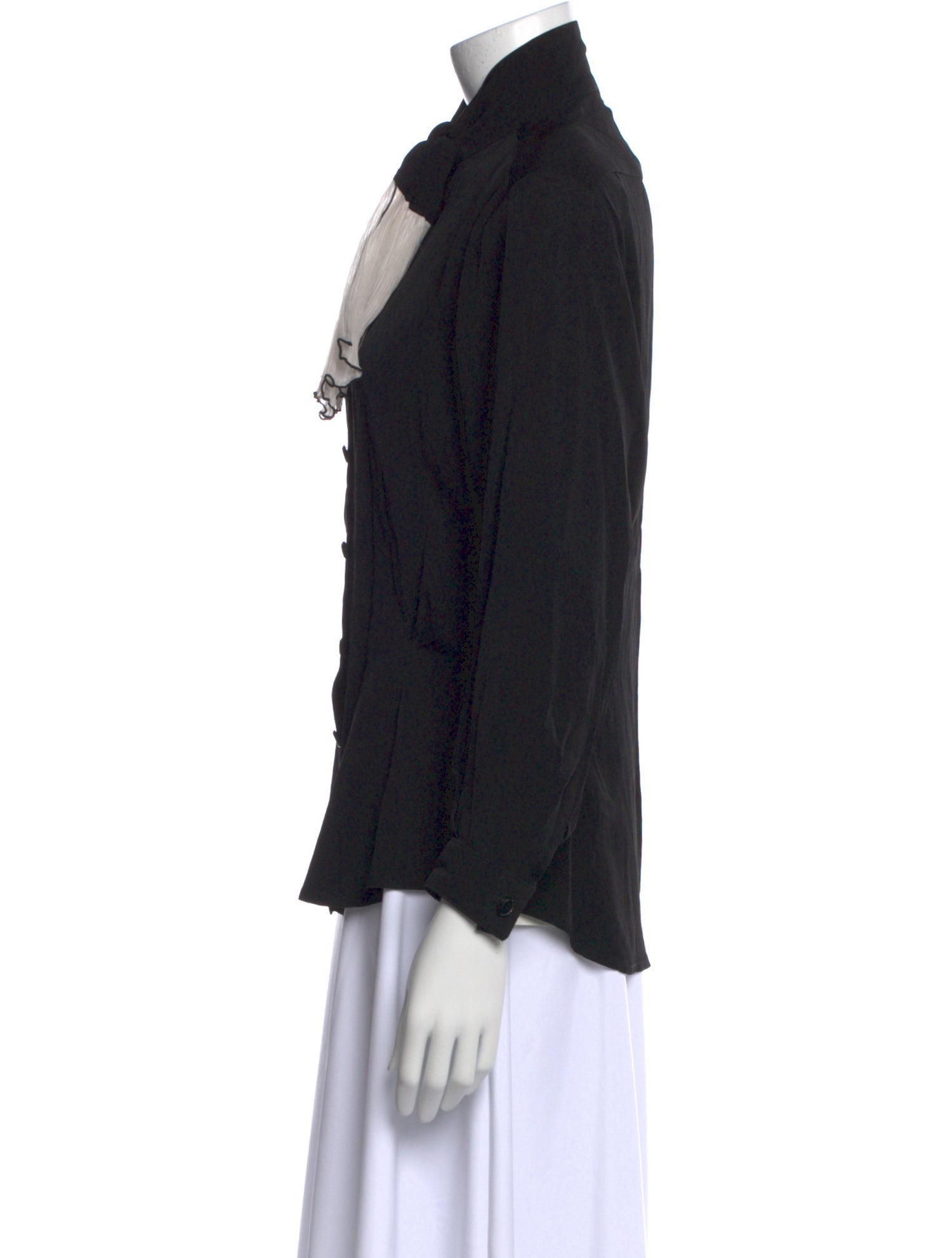 Anna Sui Floral Print Long Sleeve Button-Up Top