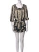 Anna Sui Silk Printed Romper