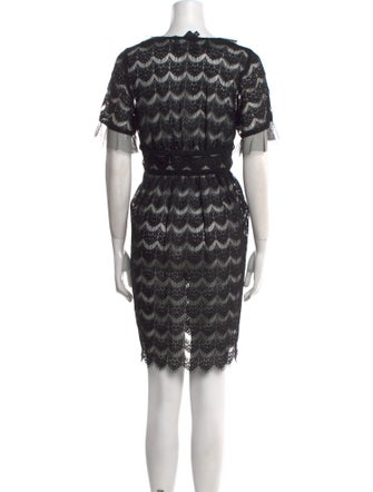 Anna Sui Lace Pattern Mini Dress