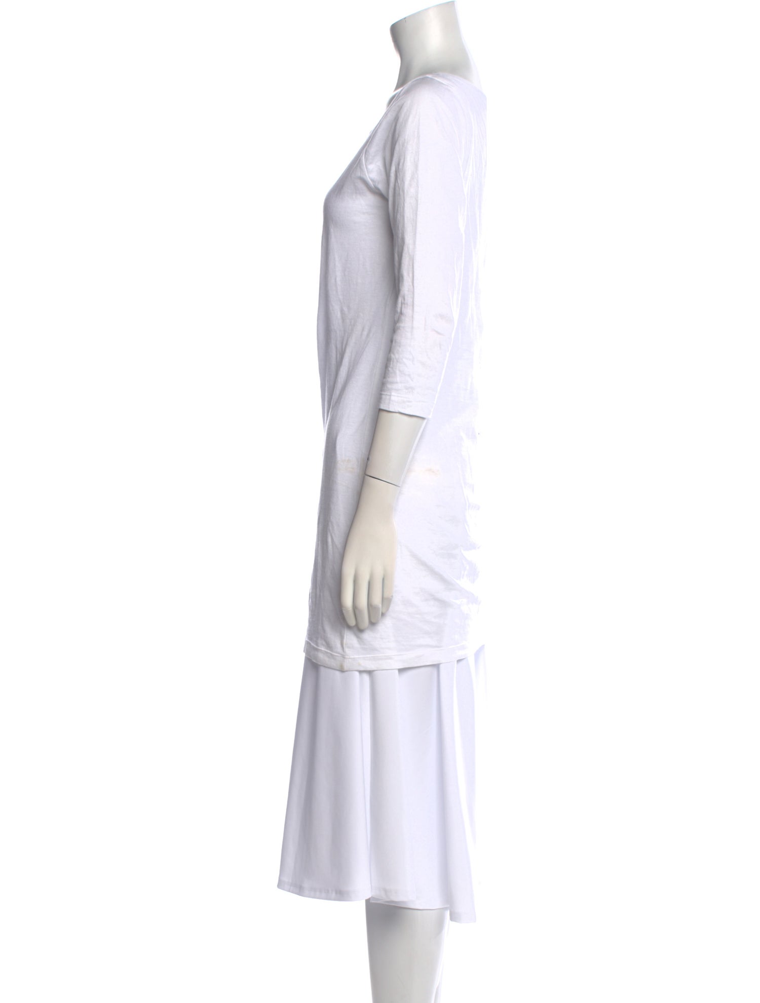 Anna Sui Cowl Neck Three-Quarter Sleeve Tunic