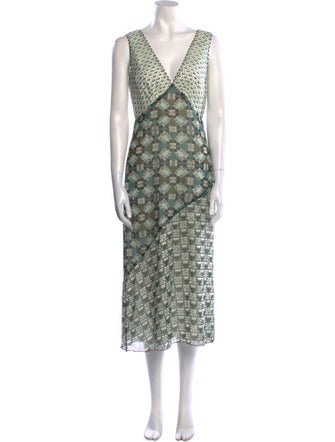 Anna Sui Printed Long Dress