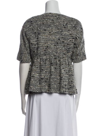 Anna Sui Wool Tweed Pattern Evening Jacket