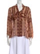 Anna Sui Silk Printed Blouse