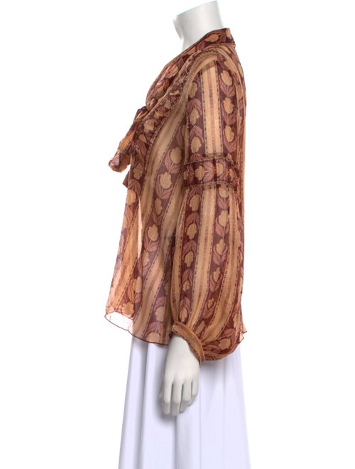 Anna Sui Silk Printed Blouse