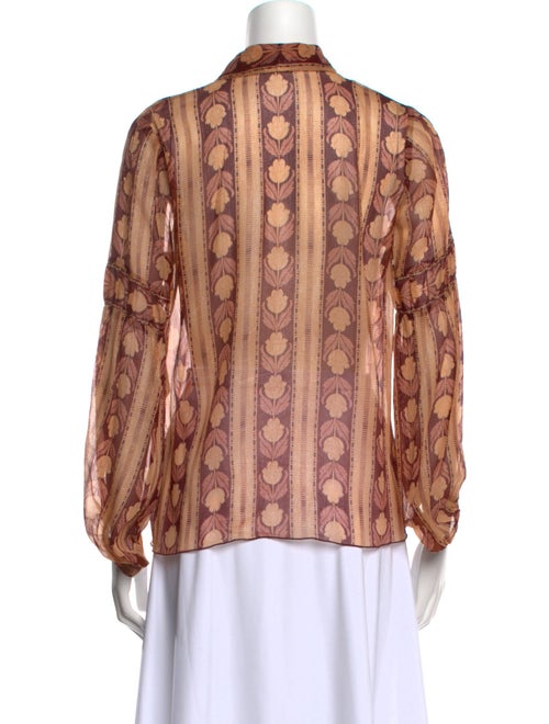 Anna Sui Silk Printed Blouse