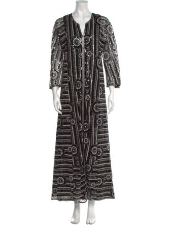 Anna Sui Printed Long Dress