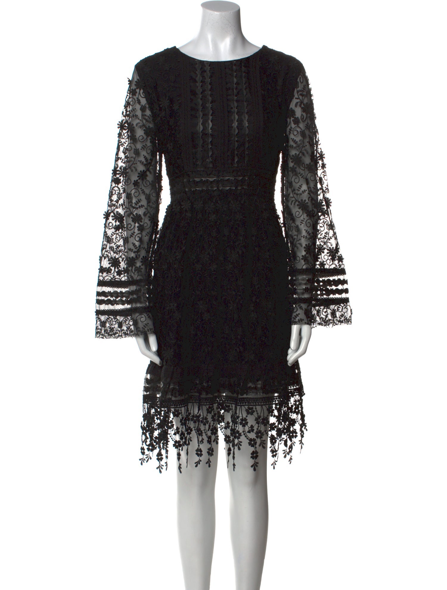 Anna Sui Lace Pattern Knee-Length Dress