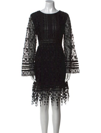 Anna Sui Lace Pattern Knee-Length Dress