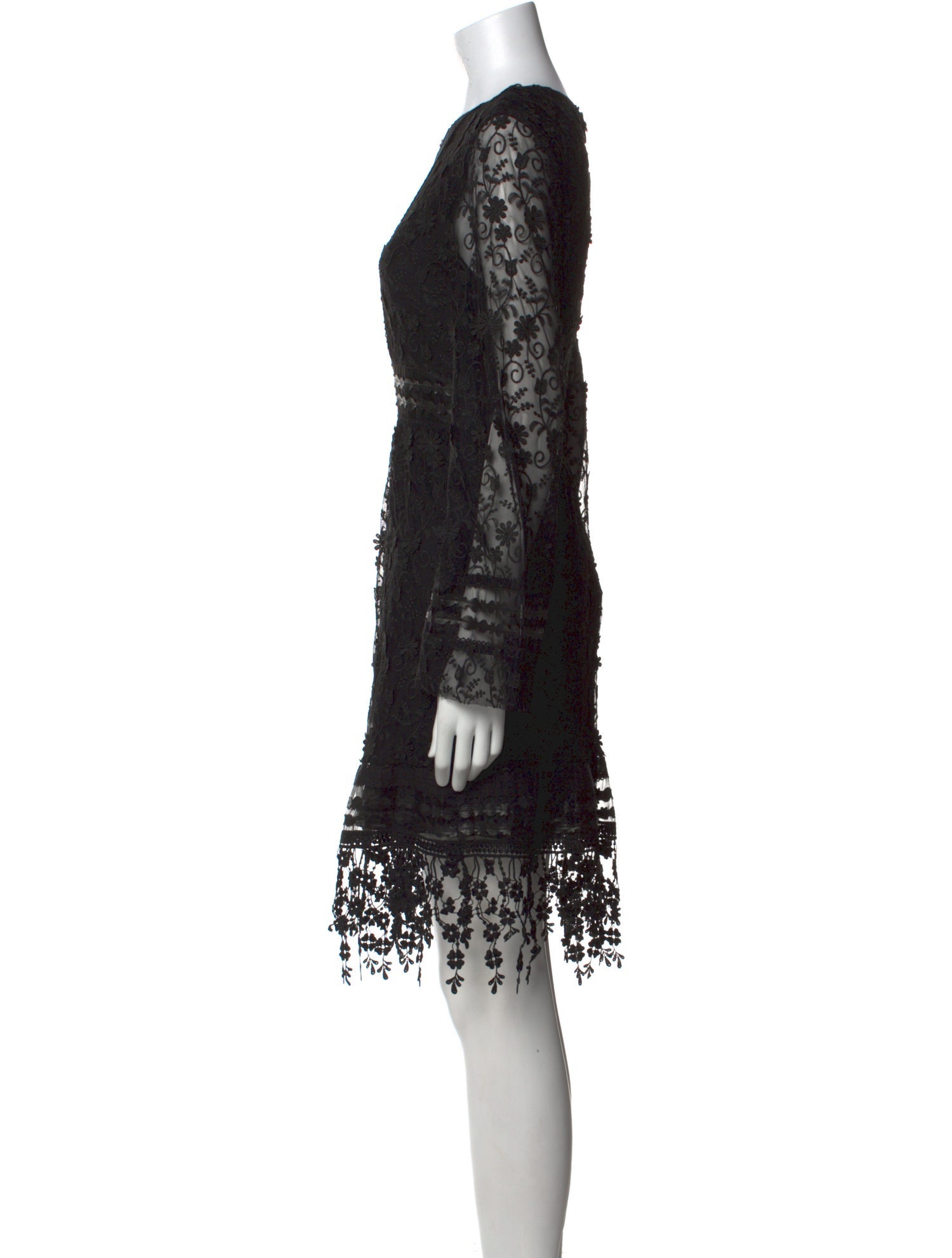 Anna Sui Lace Pattern Knee-Length Dress