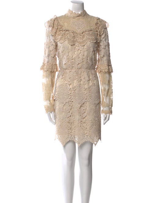 Anna Sui Lace Pattern Mini Dress