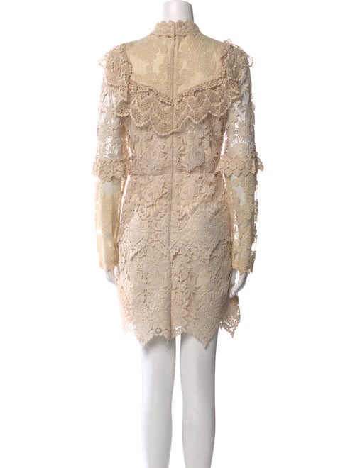 Anna Sui Lace Pattern Mini Dress