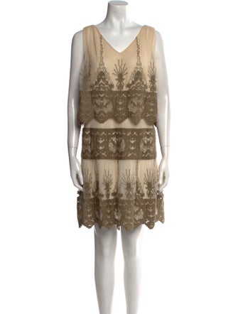 Anna Sui Printed Mini Dress