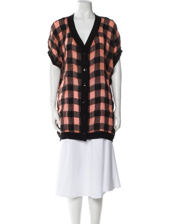Anna Sui Linen Plaid Print Tunic