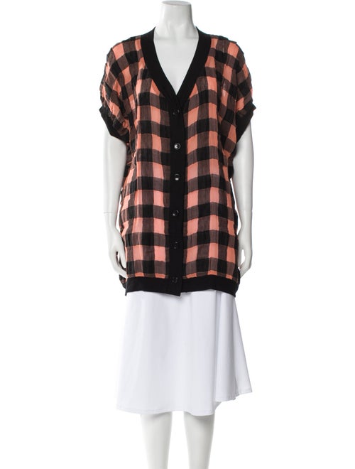 Anna Sui Linen Plaid Print Tunic
