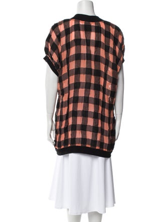 Anna Sui Linen Plaid Print Tunic