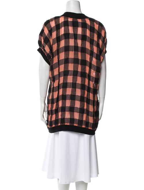 Anna Sui Linen Plaid Print Tunic