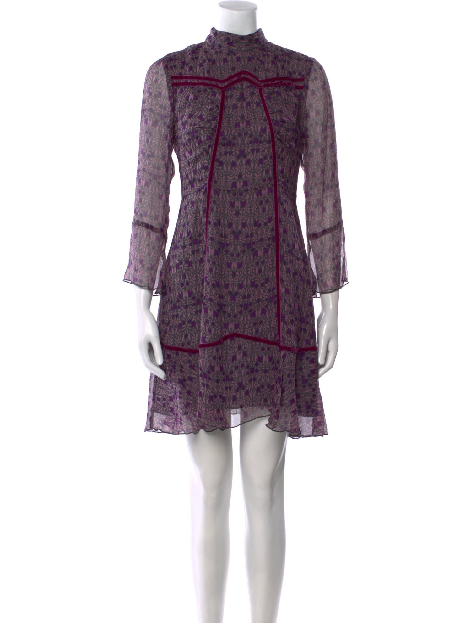 Anna Sui Silk Mini Dress