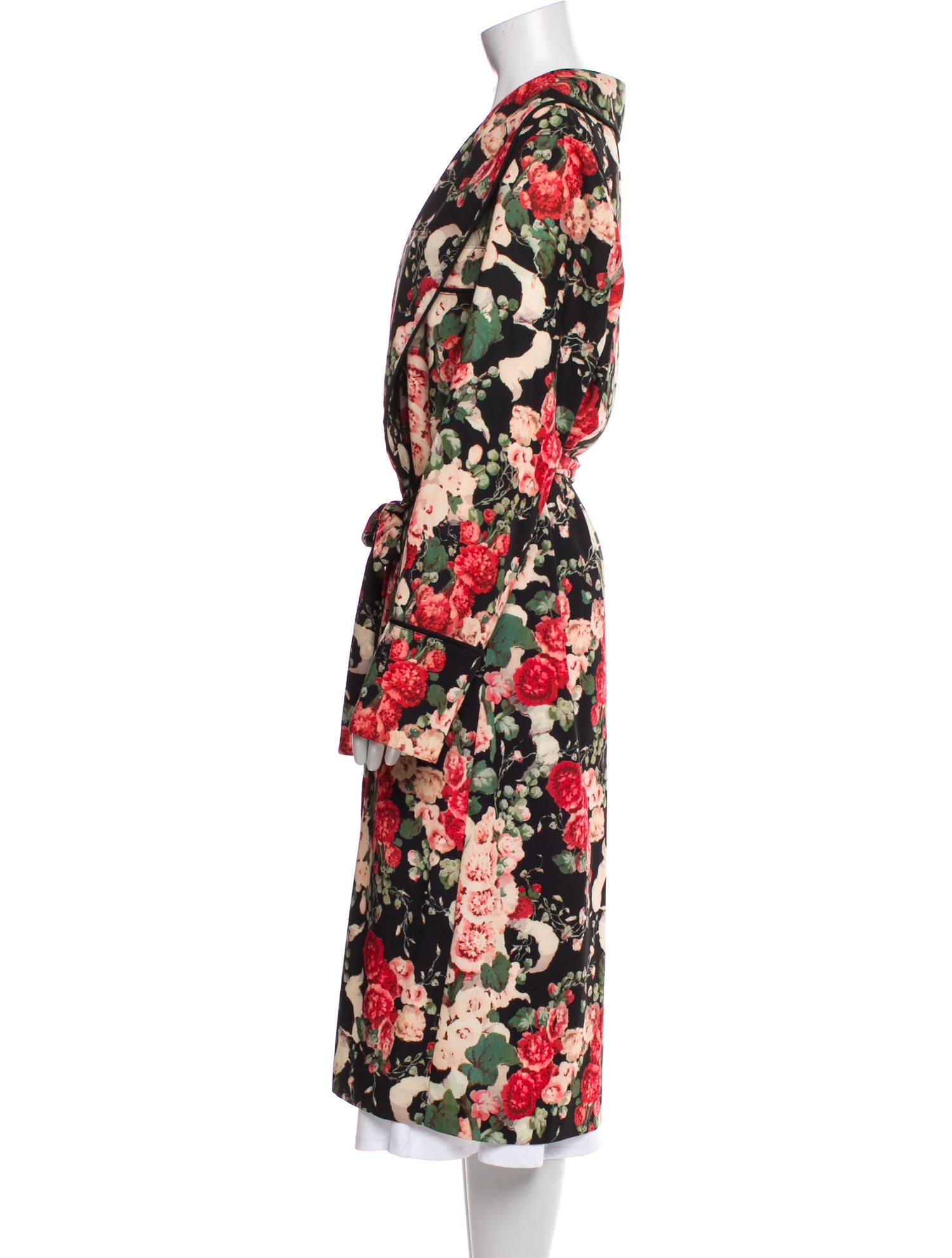 Anna Sui Floral Print Trench Coat