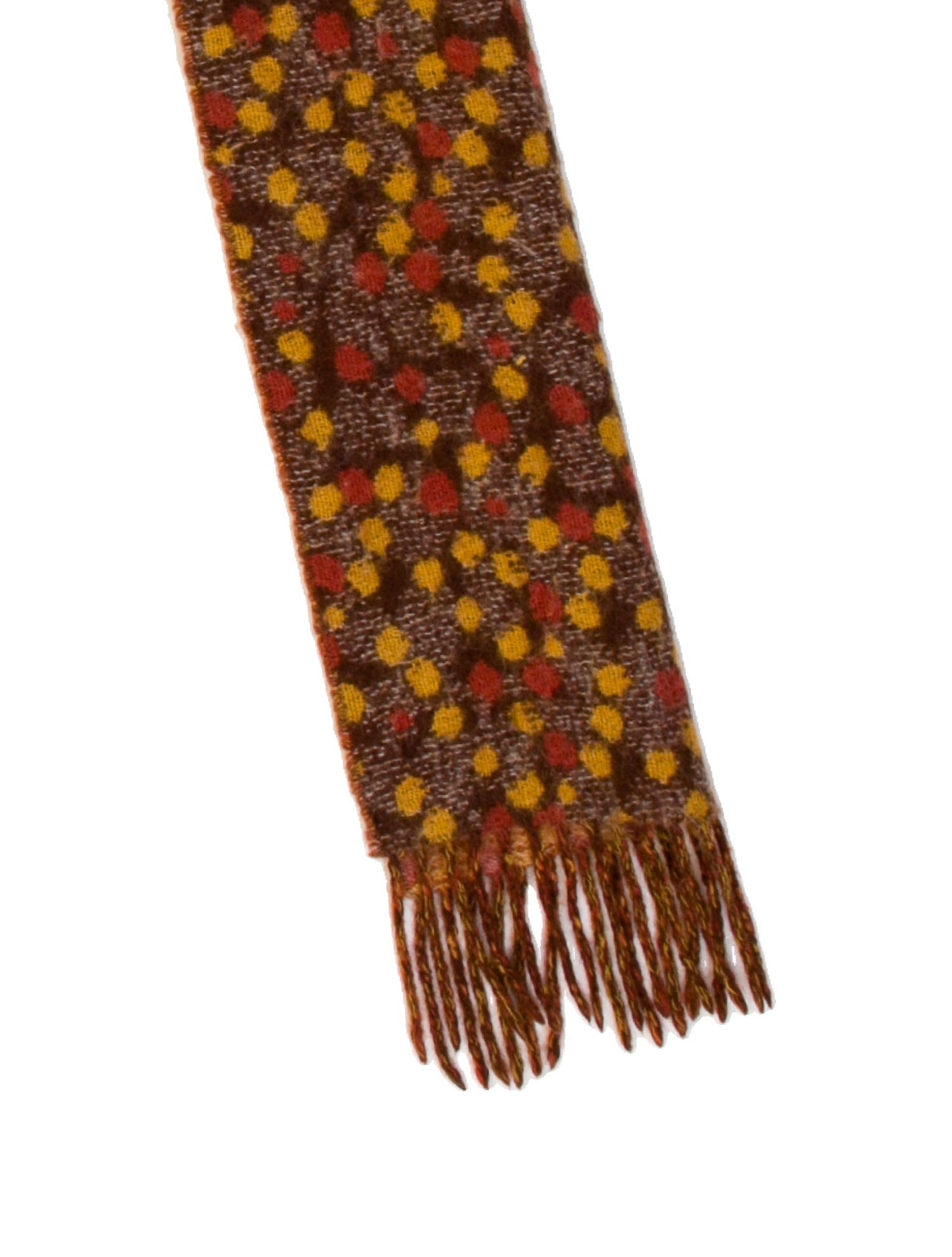 Anna Sui Wool Polka Dot Print Scarf