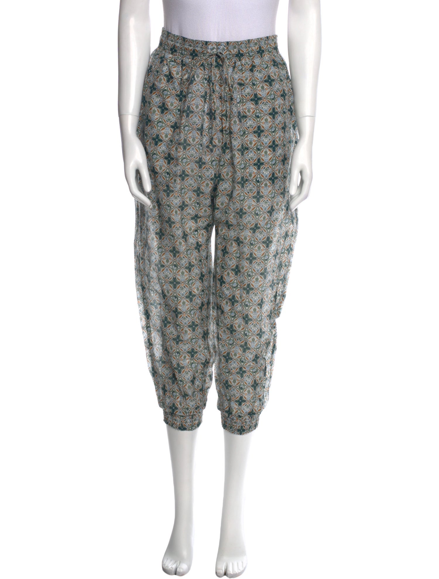 Anna Sui Floral Print Skinny Leg Pants