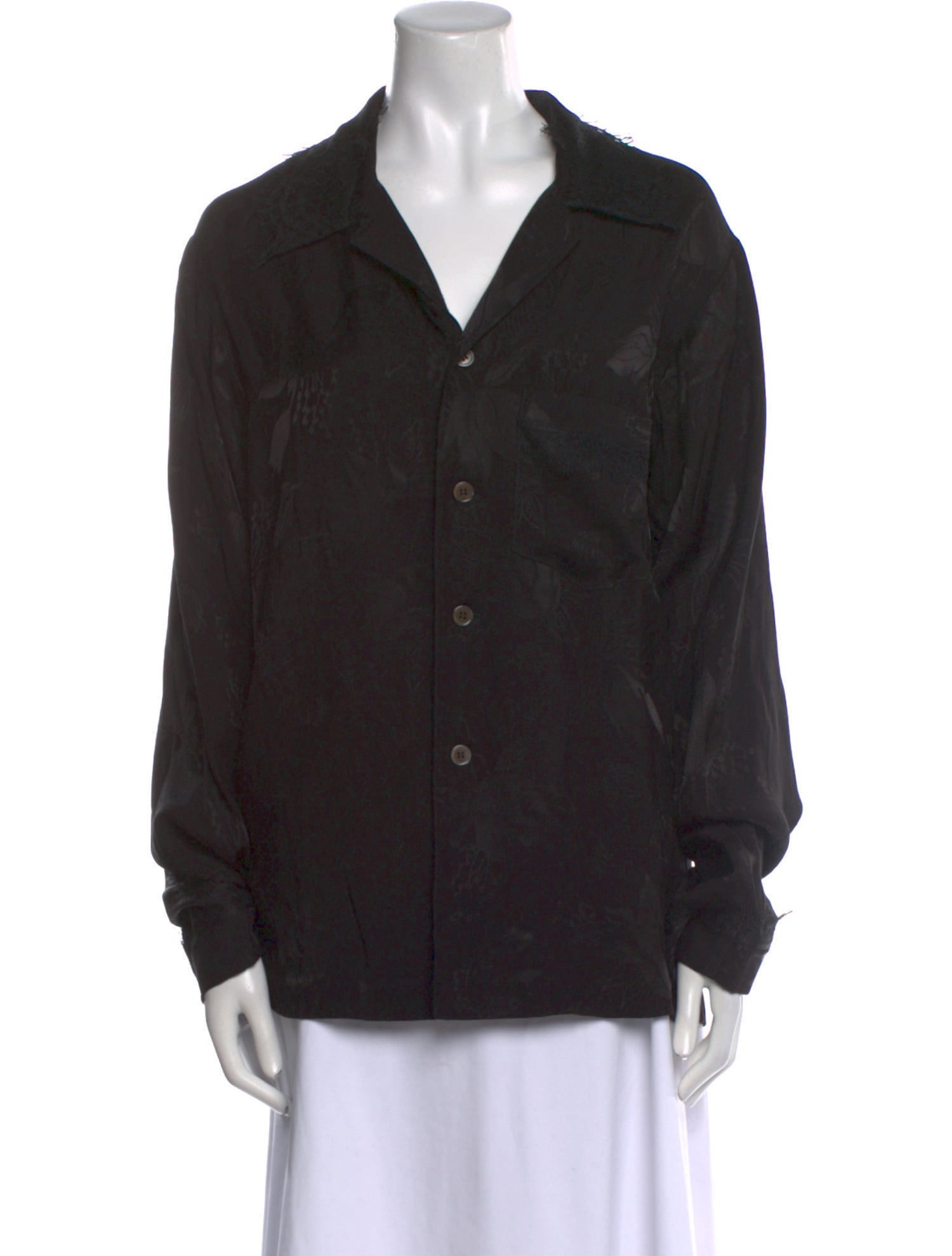 Anna Sui Long Sleeve Button-Up Top