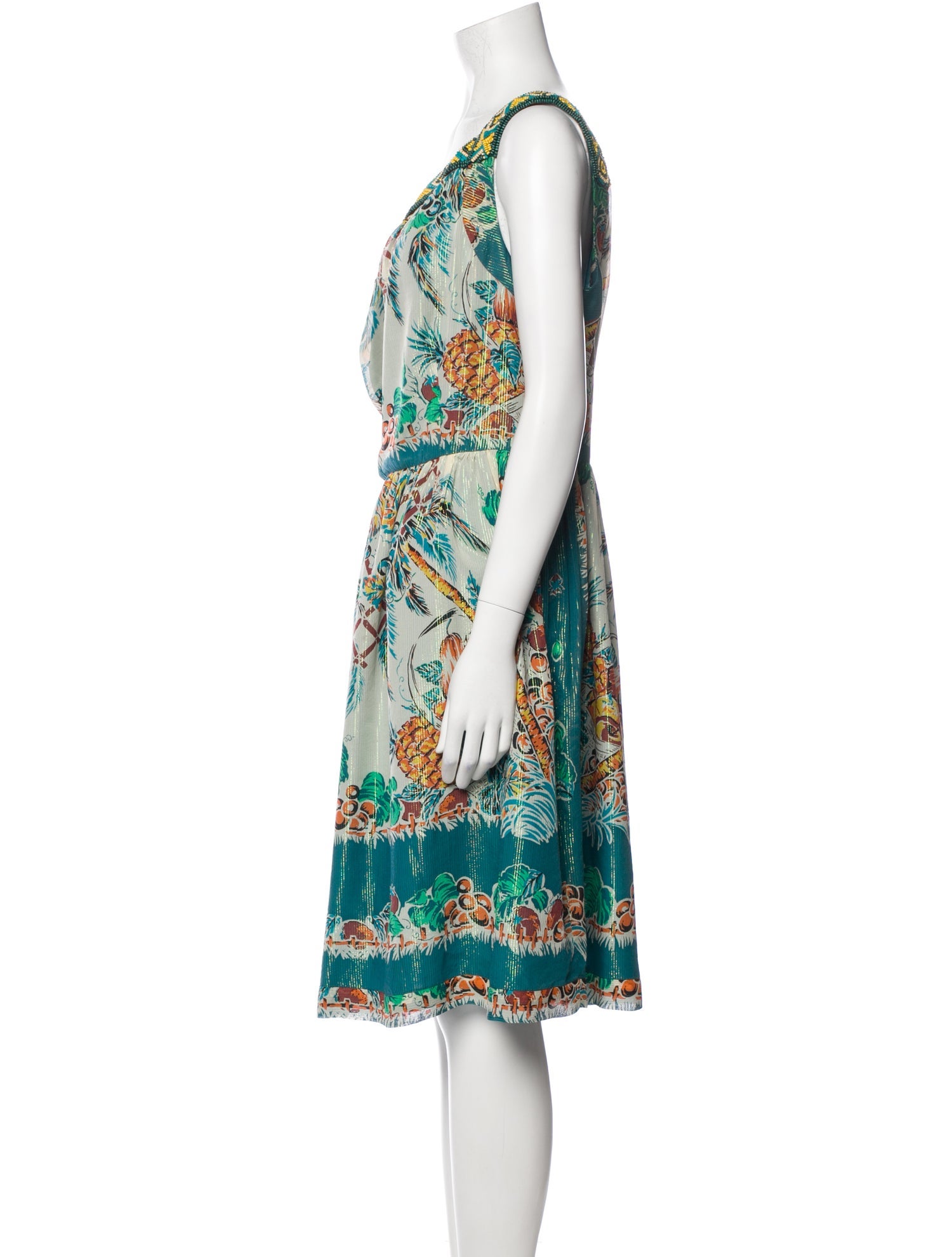 Anna Sui Silk Knee-Length Dress