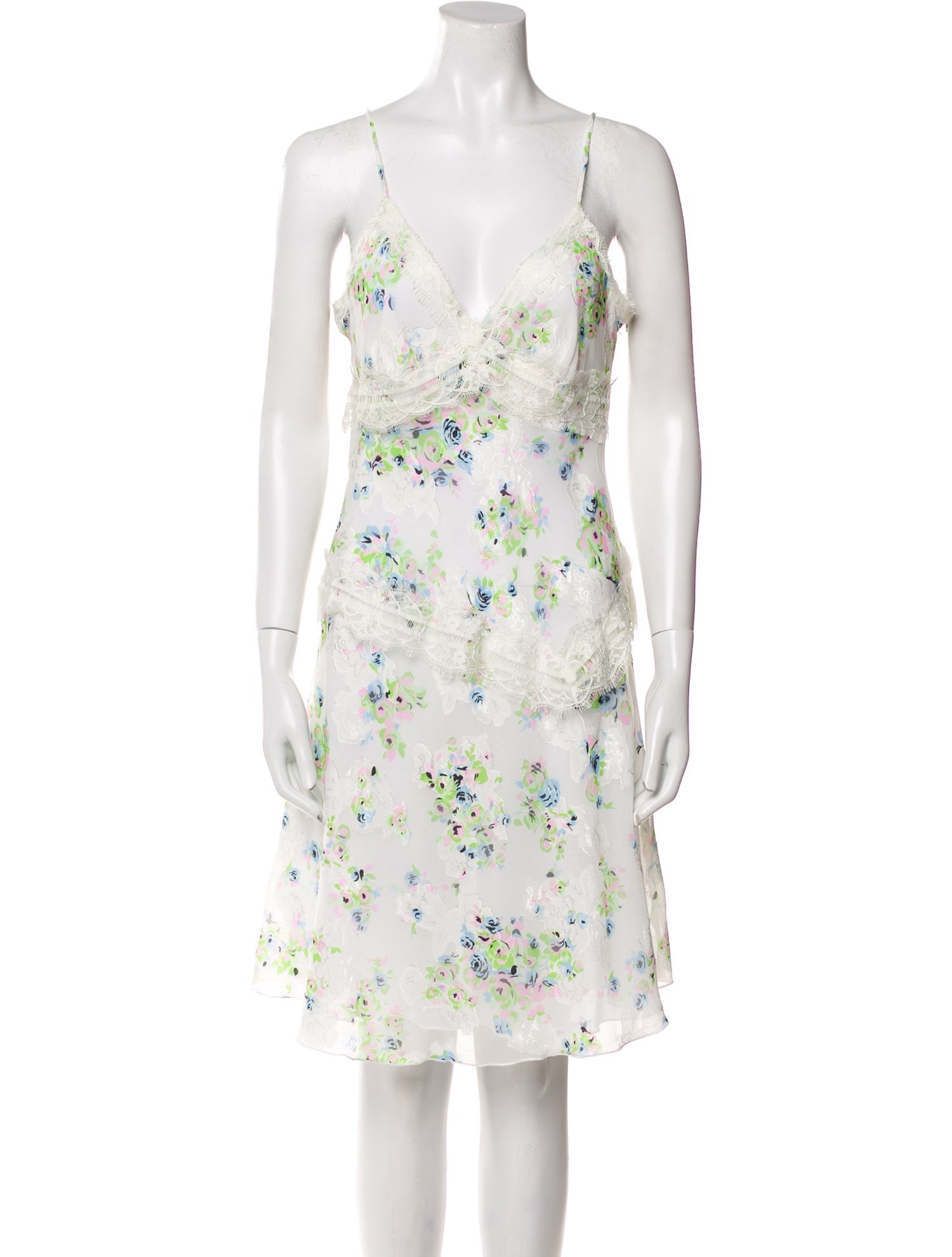Anna Sui Floral Print Mini Dress