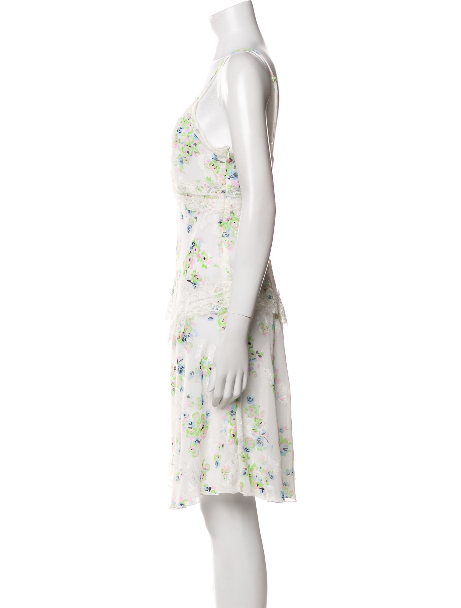 Anna Sui Floral Print Mini Dress