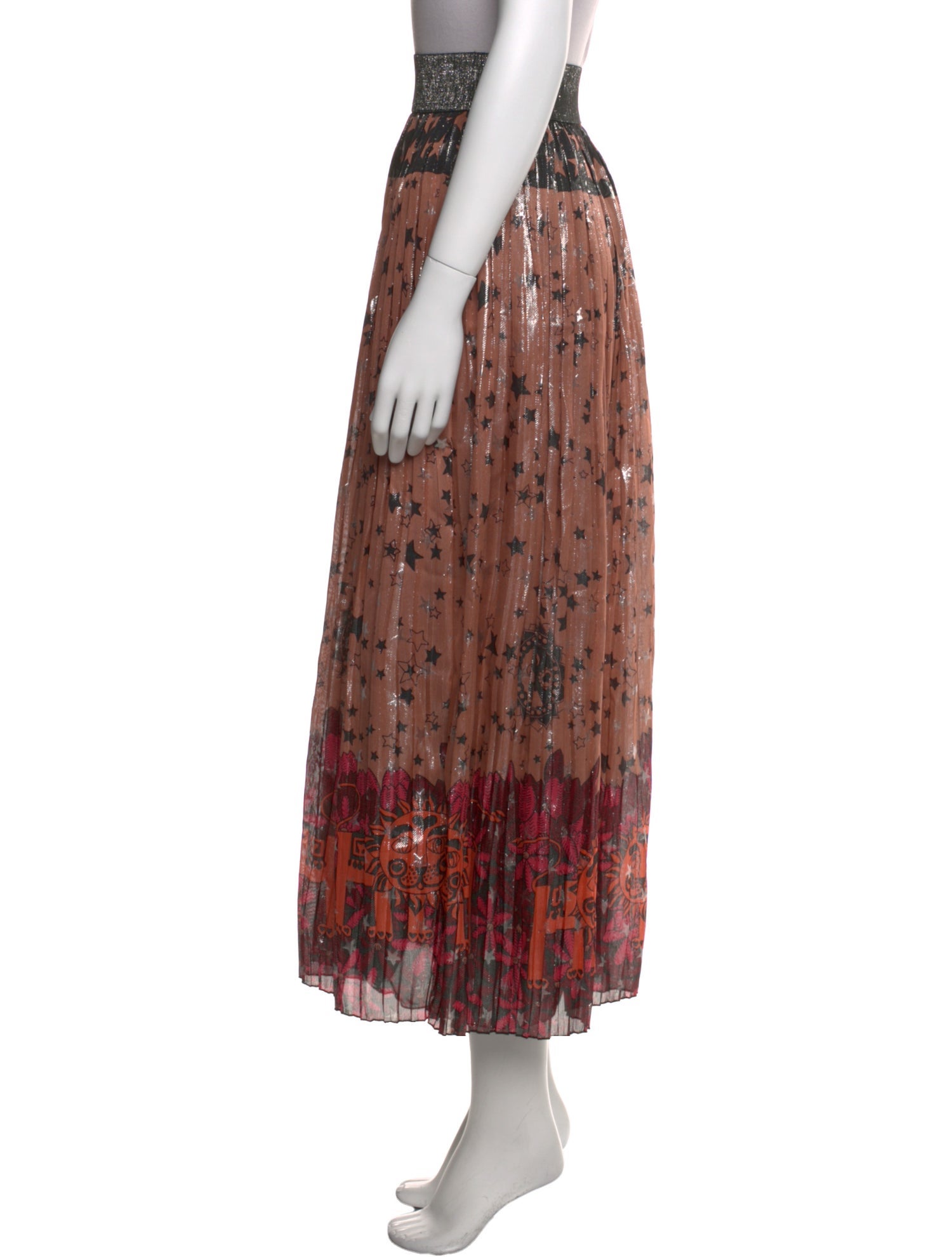 Anna Sui Printed Midi Length Skirt