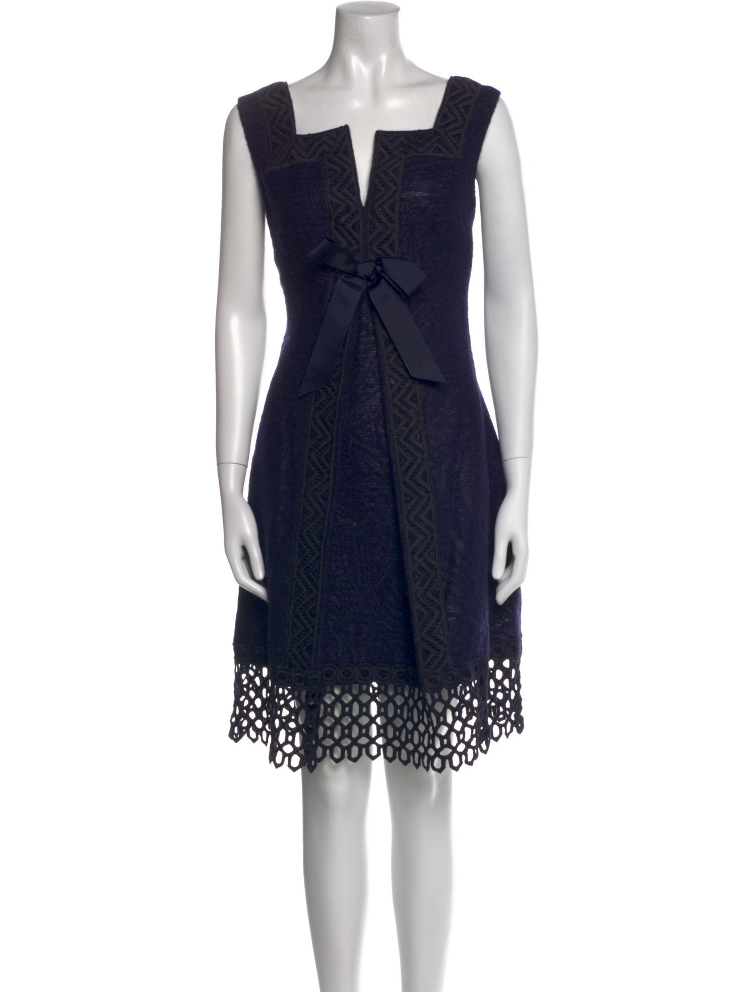 Anna Sui Lace Pattern Knee-Length Dress