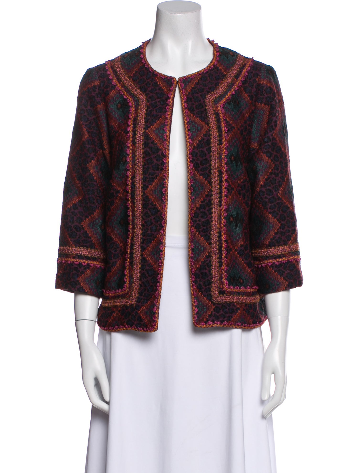 Sui by Anna Sui Tweed Pattern Evening Jacket