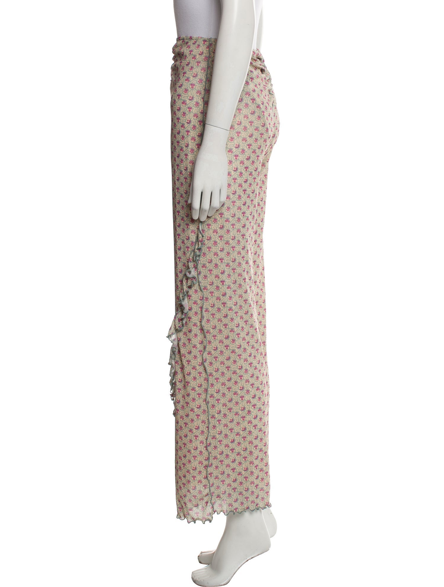 Anna Sui Printed Ruffle Embellishment Pajamas w/ Tags