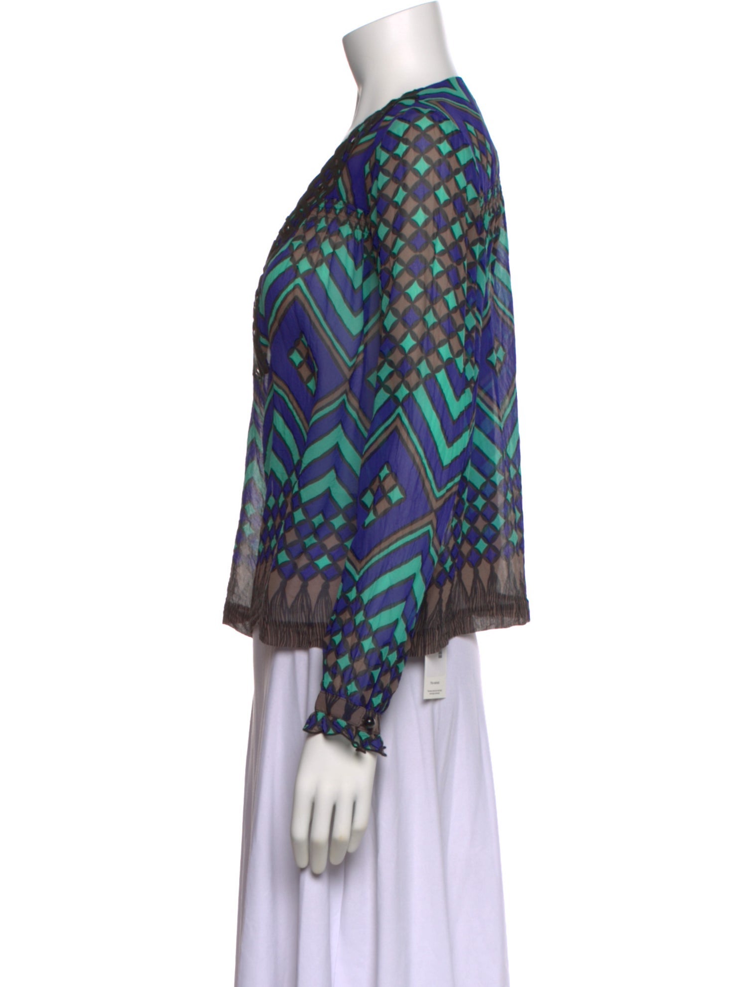 Anna Sui Silk Printed Blouse