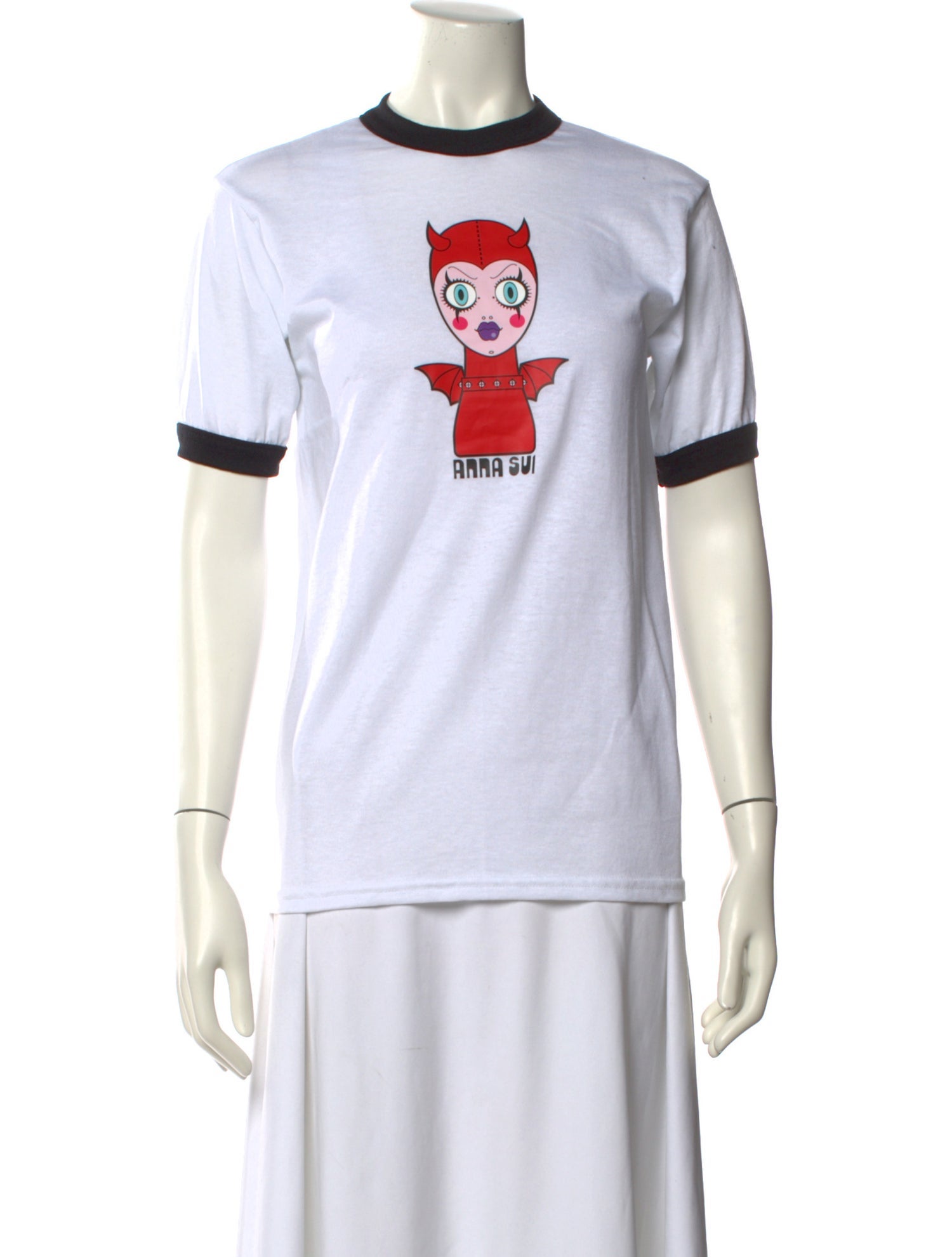 Anna Sui Graphic Print Crew Neck T-Shirt