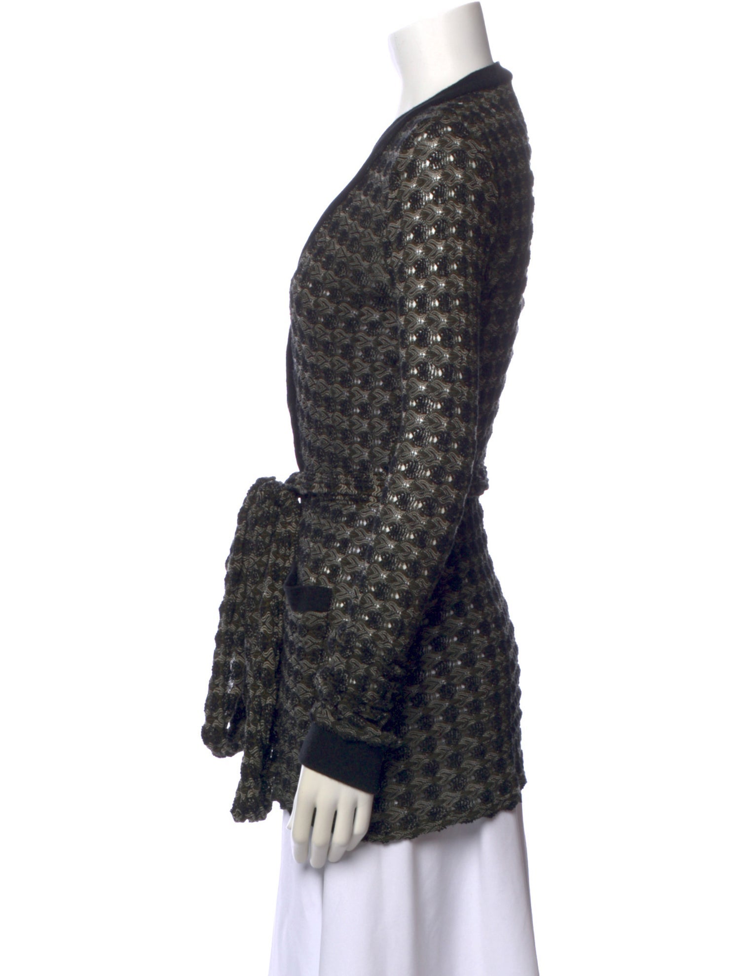 Anna Sui Printed V-Neck Sweater