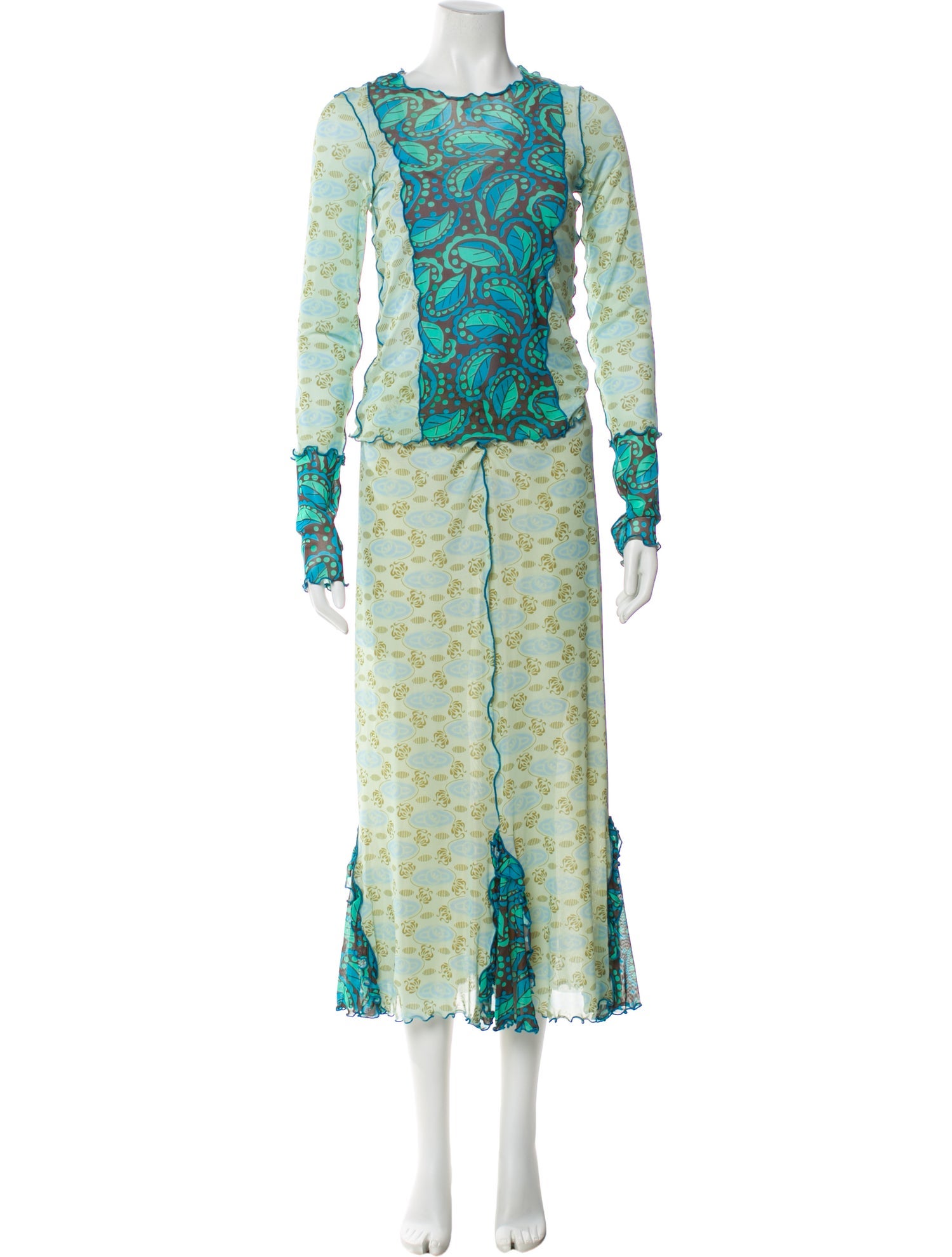 Anna Sui Printed Skirt Set w/ Tags