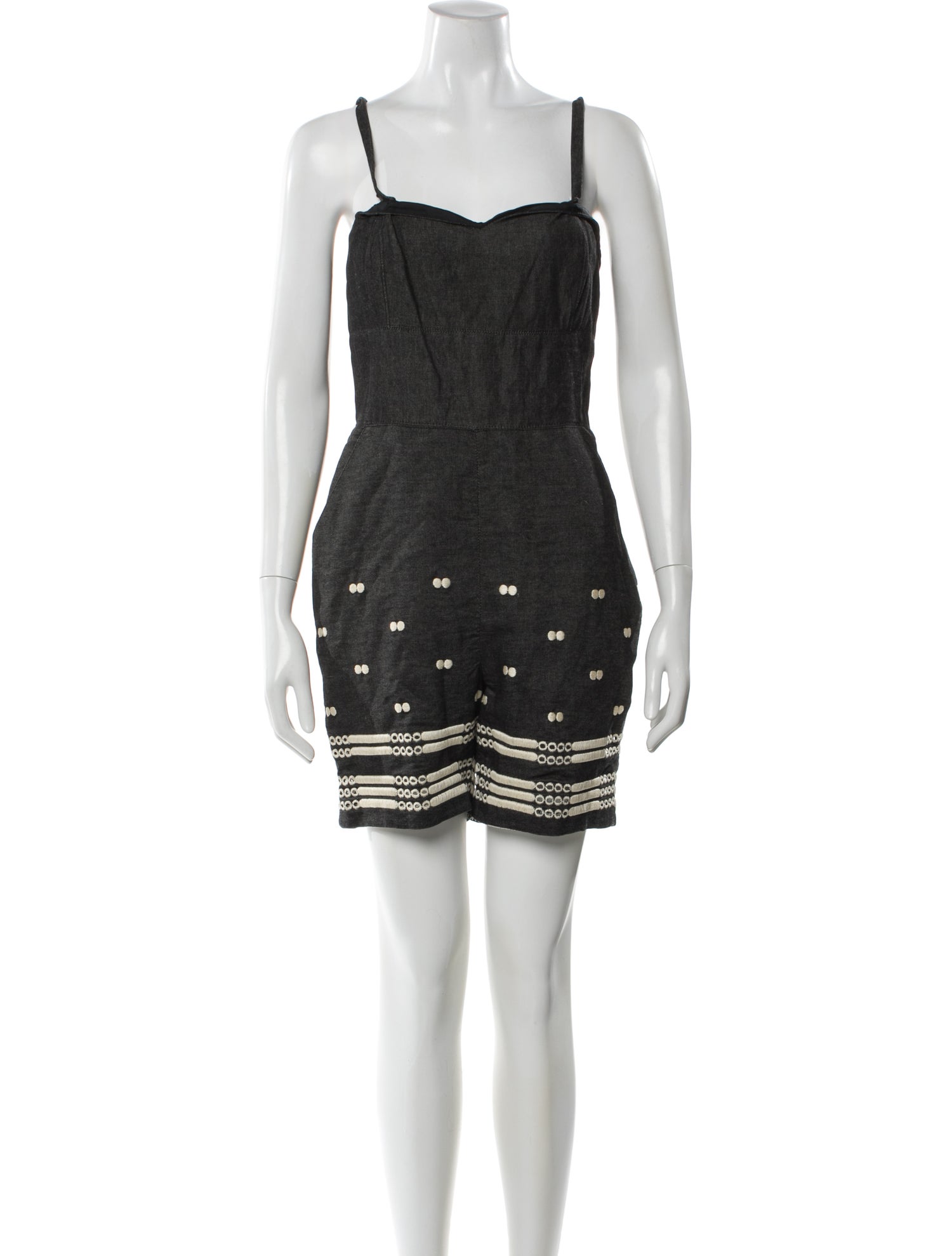 Anna Sui Printed Square Neckline Romper