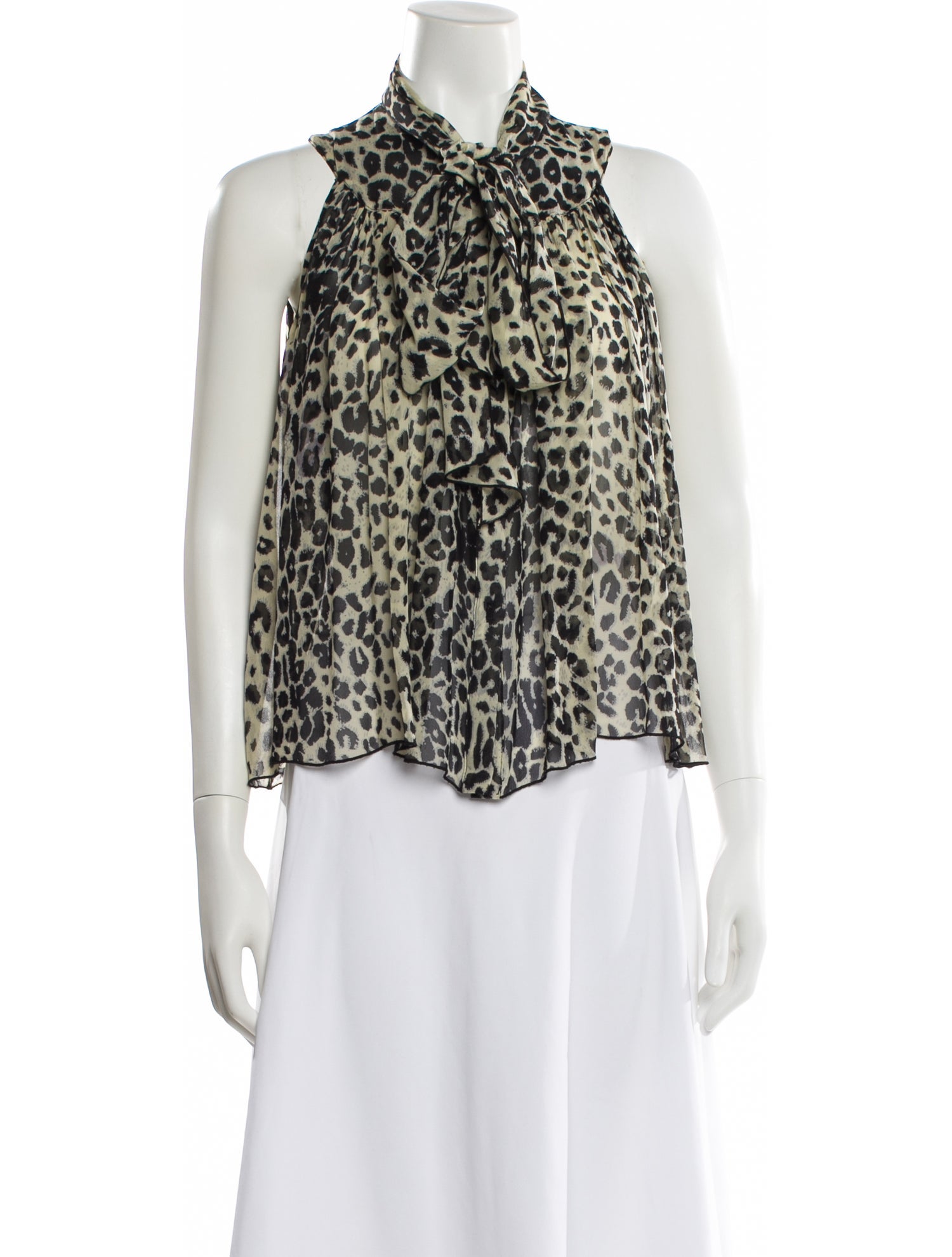 Anna Sui Silk Animal Print Blouse
