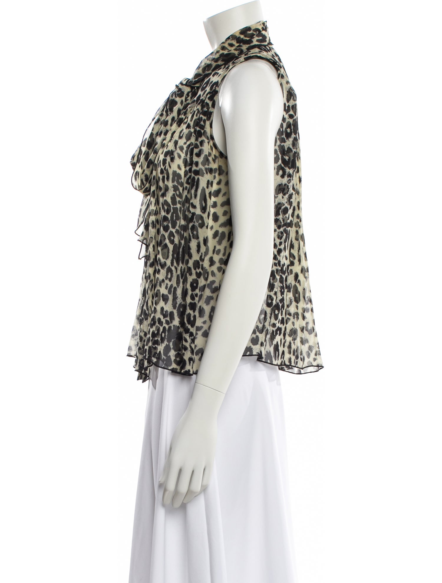 Anna Sui Silk Animal Print Blouse