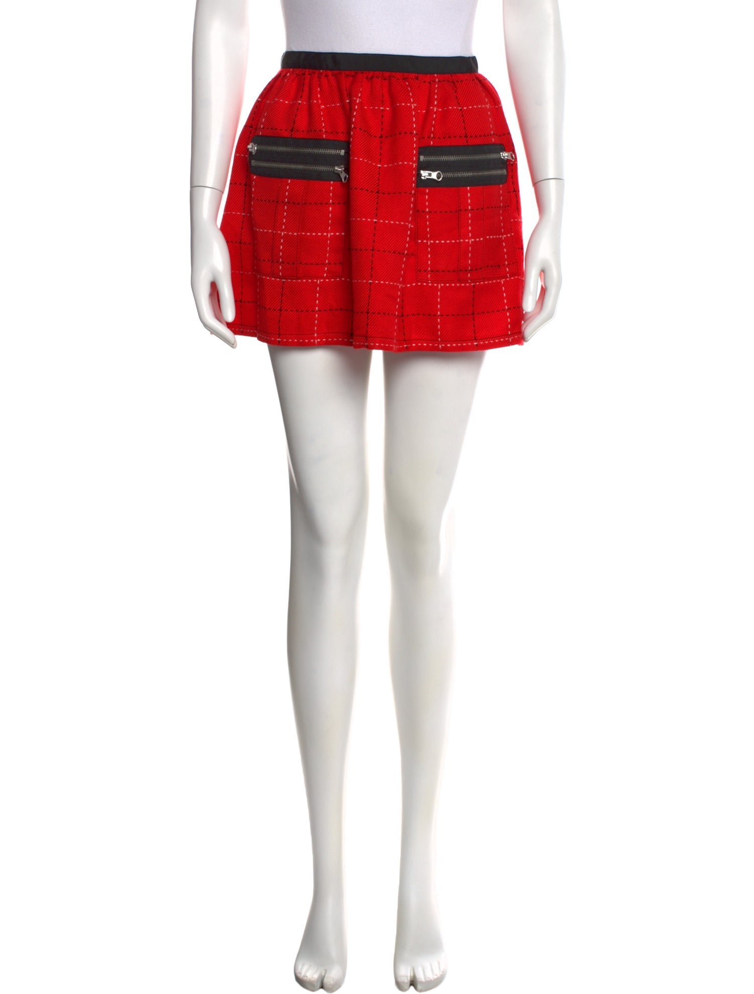 Anna Sui Plaid Print Mini Skirt