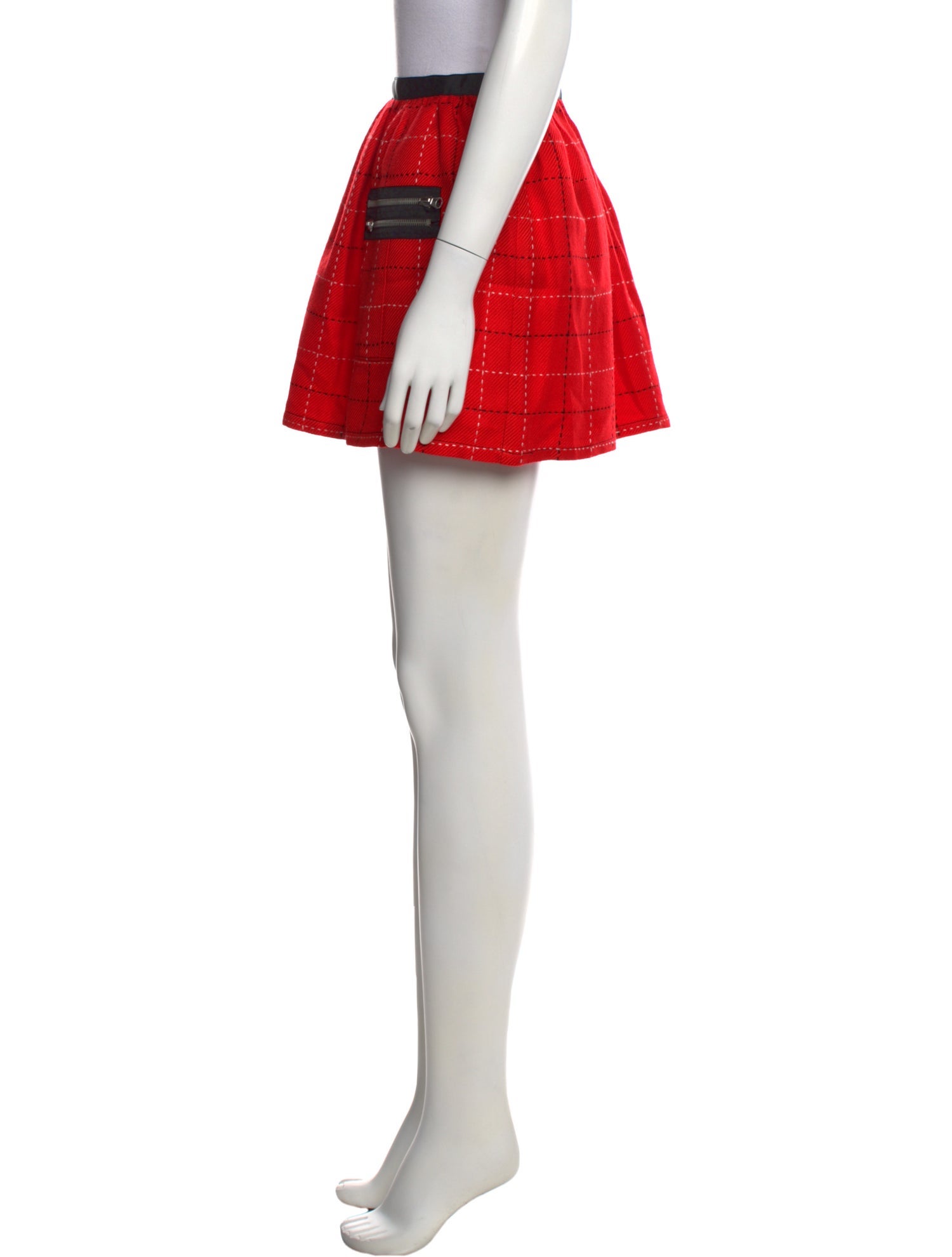 Anna Sui Plaid Print Mini Skirt