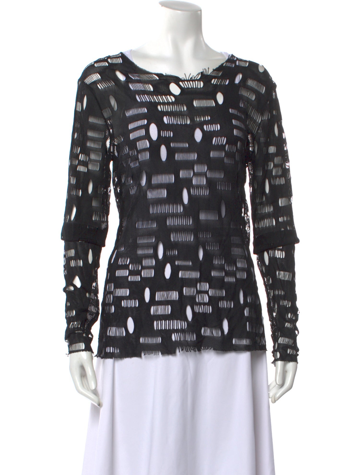 Anna Sui Patterned Crew Neck Top