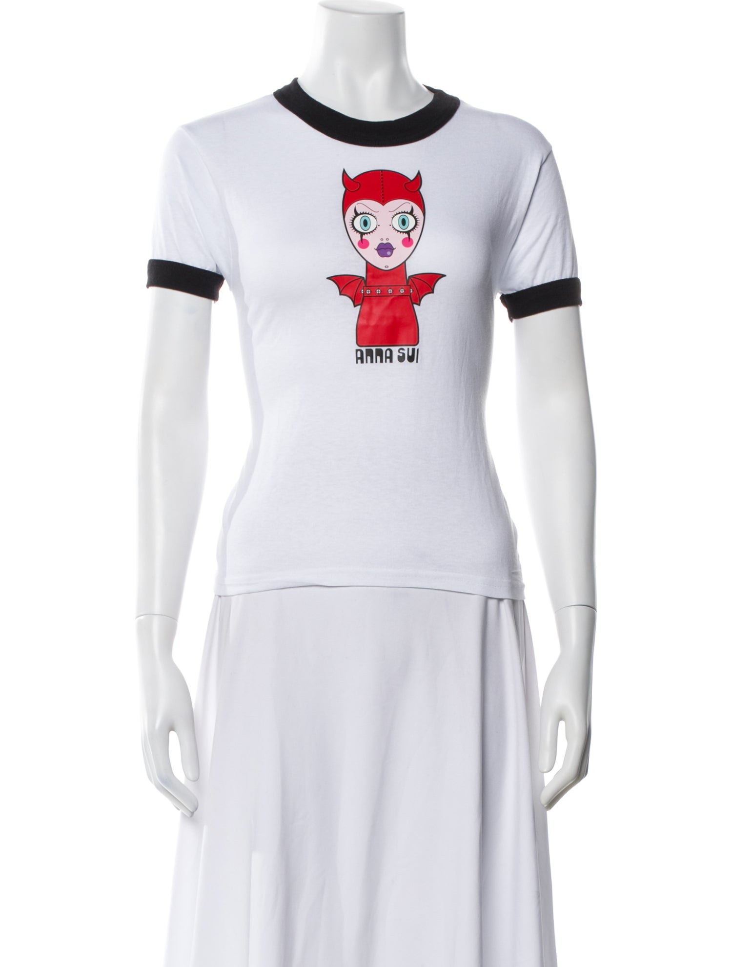 Anna Sui Graphic Print Crew Neck T-Shirt