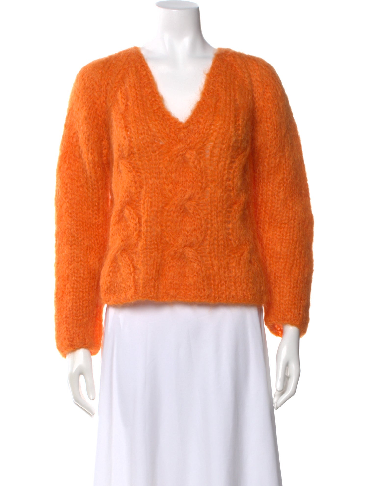 Anna Sui Mohair V-Neck Sweater